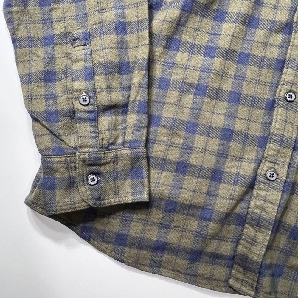 NWOT Faherty Legend Sweater Shirt Long Sleeve Flannel Green Blue Plaid Mens XL - Picture 3 of 10